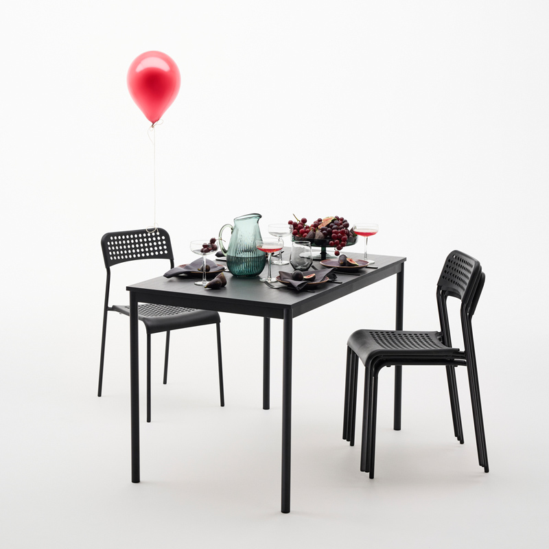 IKEA-sandsberg siyah mutfak masasi 2