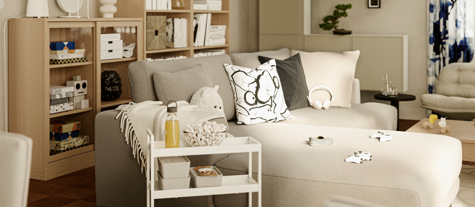 IKEA-ailenizle kaliteli vakit gecirmek icin oturma odasi