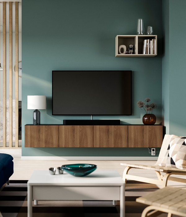 IKEA-besta venge ceviz gorunum tv sehpasi
