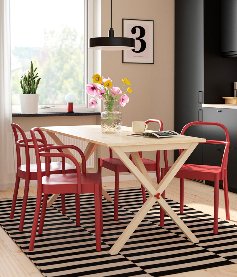 IKEA-ikea ps 2026 stockholm 2025 cam kirmizi sandalyeli mutfak masasi takimi 02
