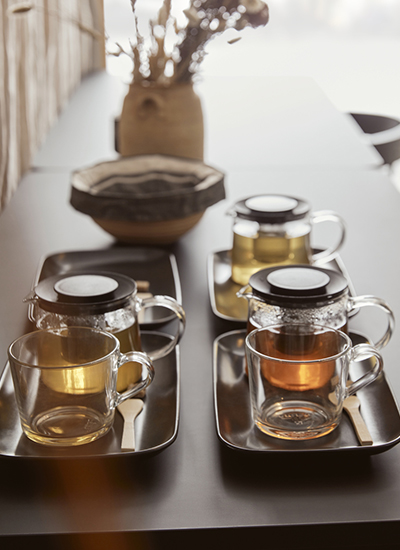 IKEA-fargklar mat koyu gri tabak seti