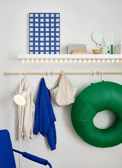 IKEA-lack beyaz 110x26 duvar rafi