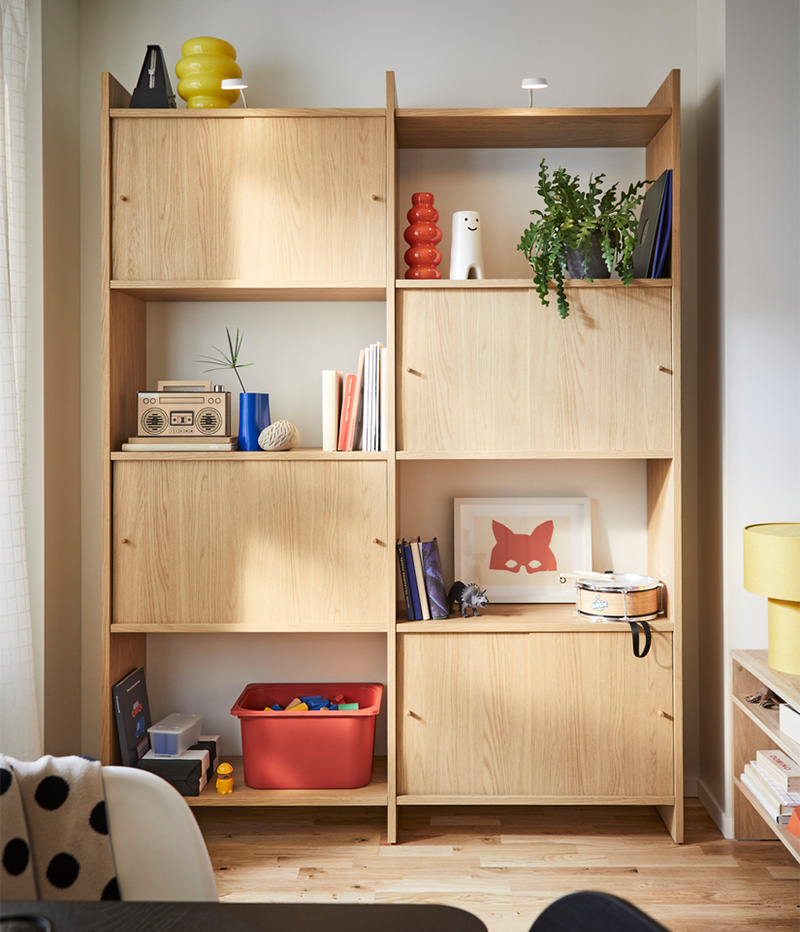 IKEA-ladmakare mese gorunumlu surgu kapakli saklama kombinasyonu