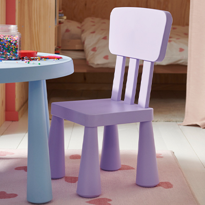 IKEA-mammut lila cocuk sandalyesi