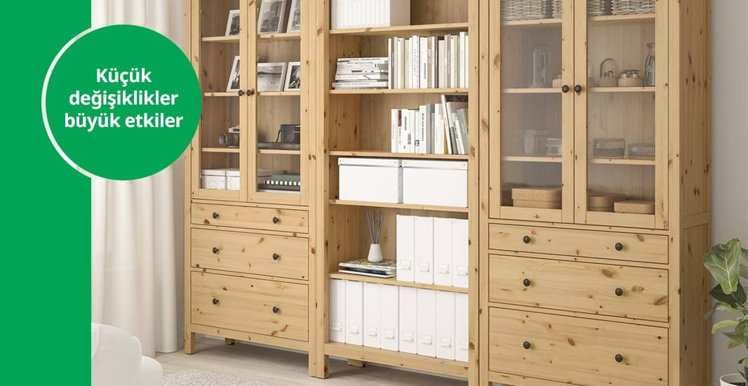 IKEA-eskimeyen bir malzeme ahsap hemnes kitaplik tr