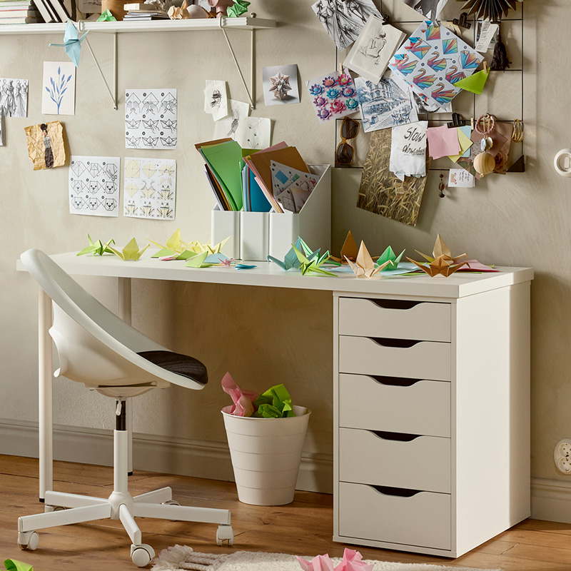 IKEA-alex beyaz calisma masasi 49431927