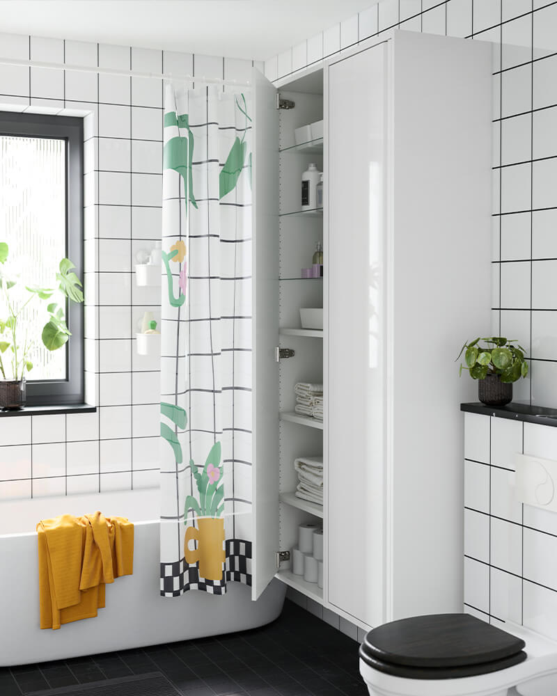 IKEA-angsjon parlak cila beyaz banyo boy dolabi 01