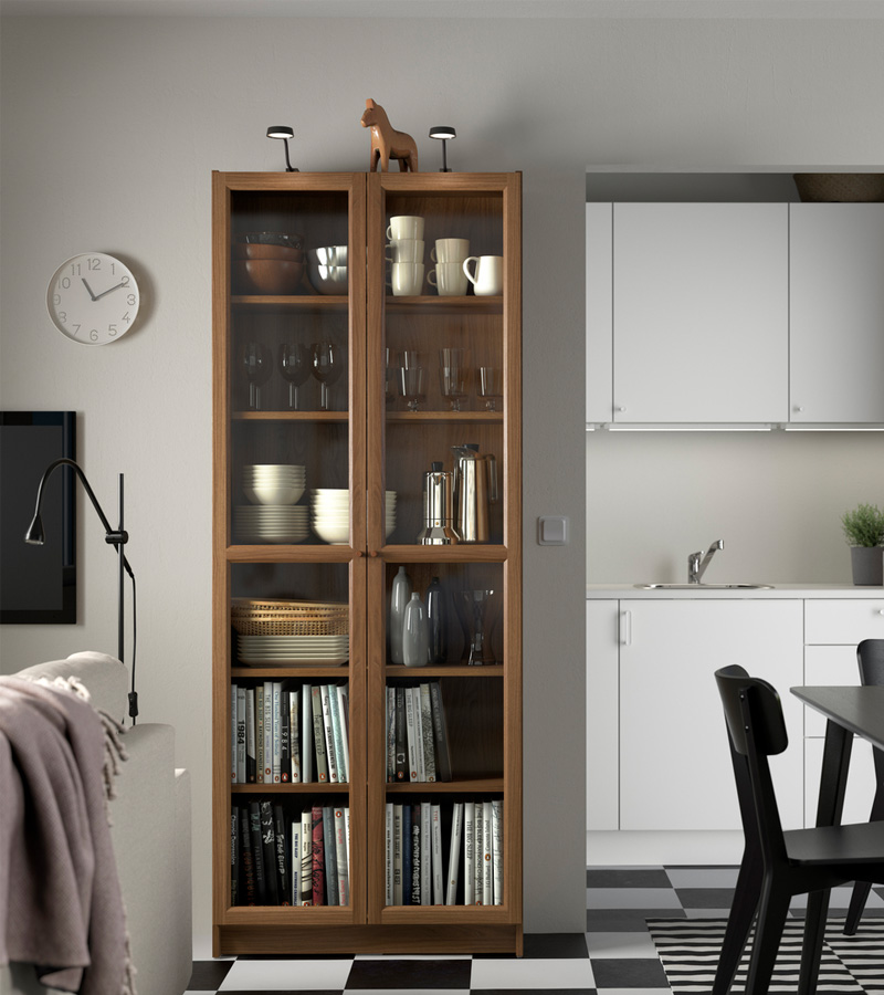 IKEA-billy cam kapakli kitaplik 39483318