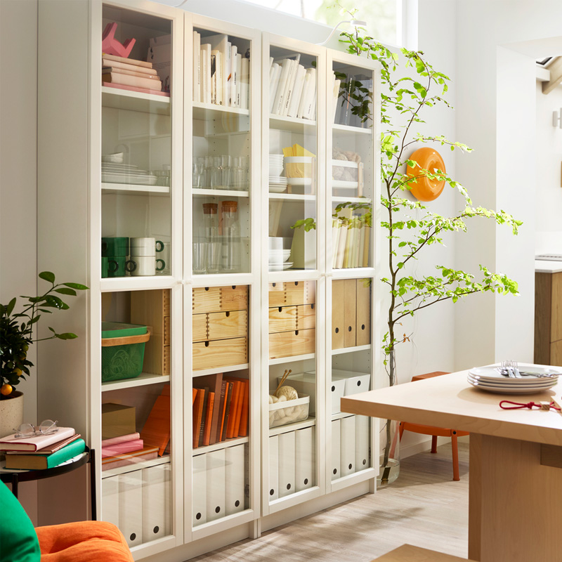 IKEA-billy cam kapakli kitaplik 69017828