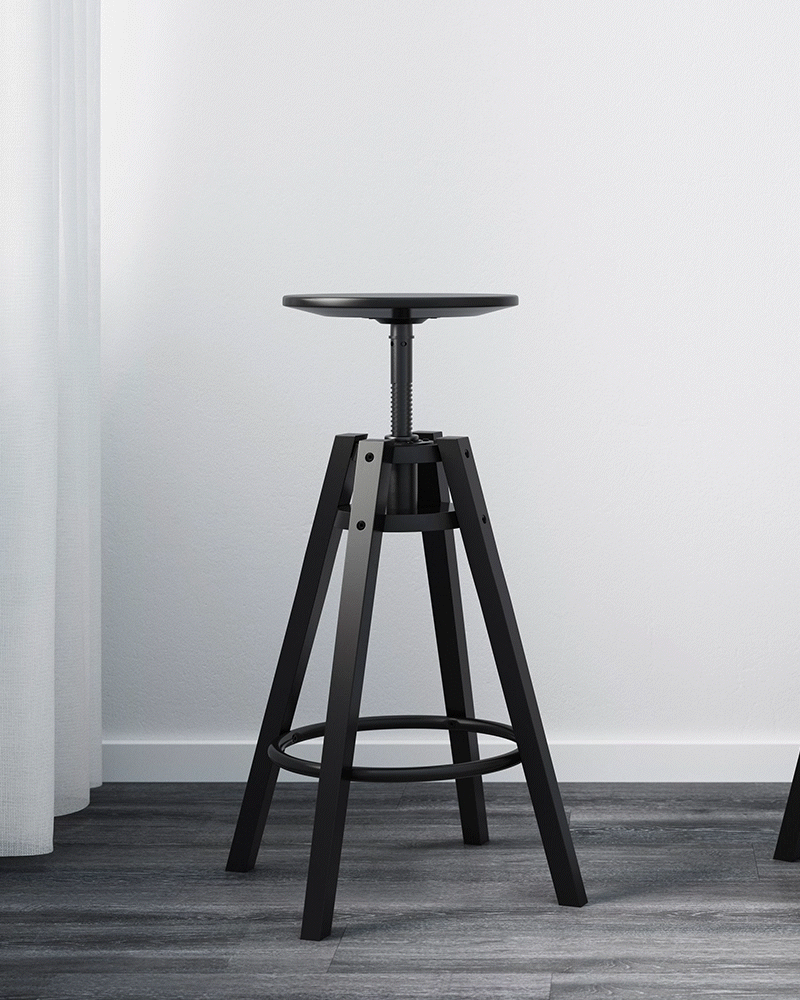 IKEA-dalfred siyah bar taburesi 01