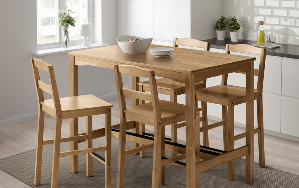 IKEA-hagernas 4 tabureli bar masasi ve tabure seti