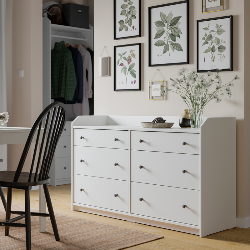IKEA-hauga 6 cekmeceli sifonyer