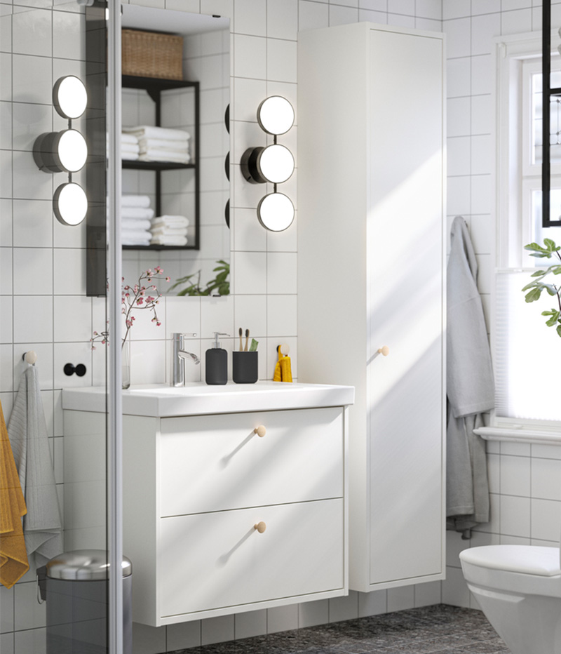 IKEA-havback beyaz 40x35x195 cm banyo boy dolabi 40535000