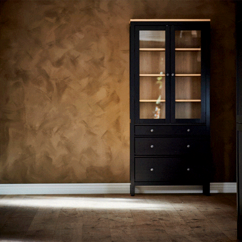 IKEA-hemnes venge kahverengi vitrin 01