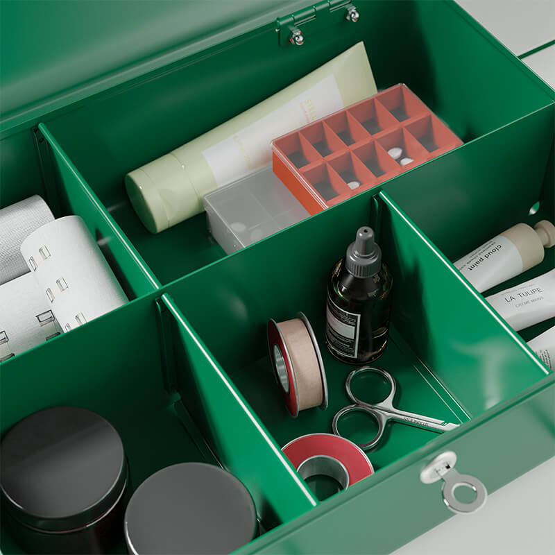 IKEA-husbyan koyu yesil banyo duvar dolabi 02