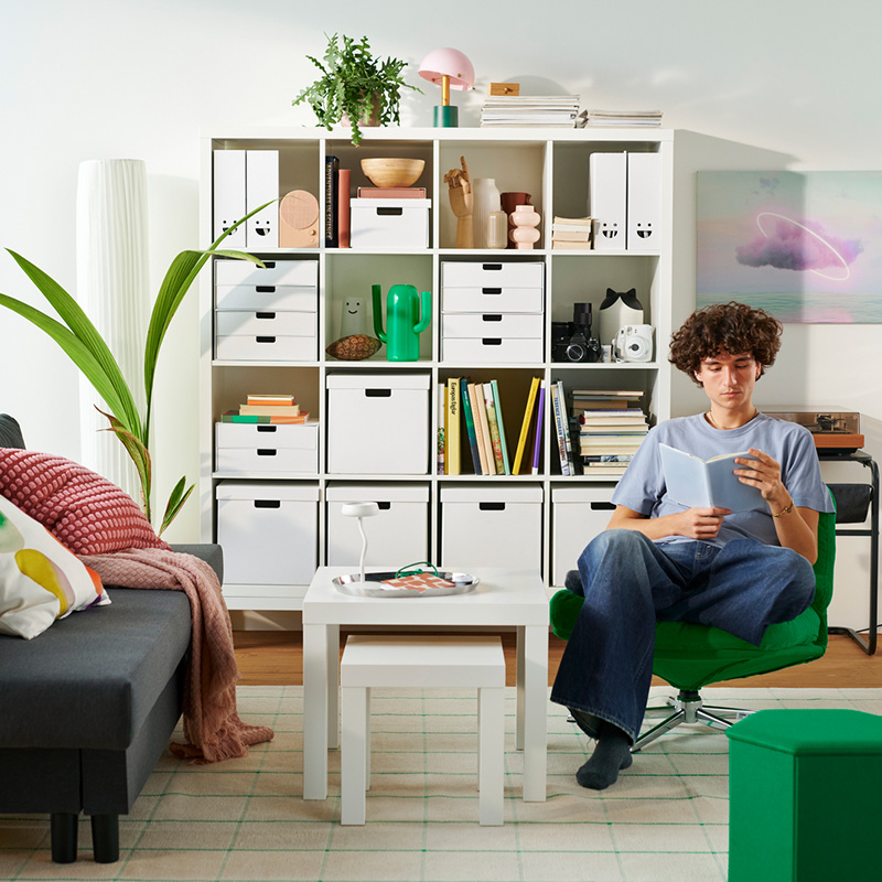 IKEA-kallax parlak beyaz 147x147 cm acik raf unitesi 20305745 01