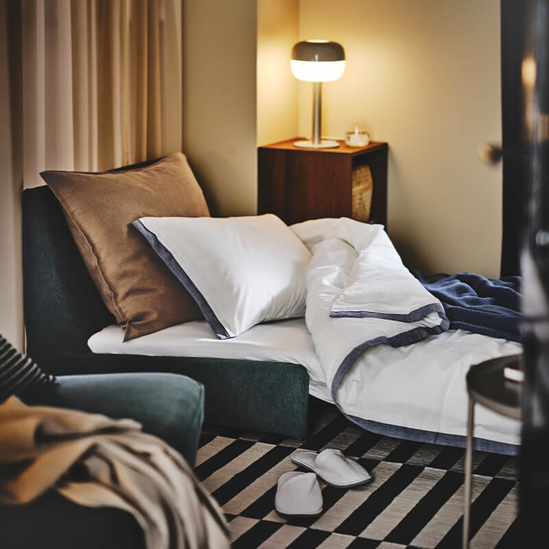 IKEA-kivik kelinge gri turkuaz yatakli tekli koltuk 02