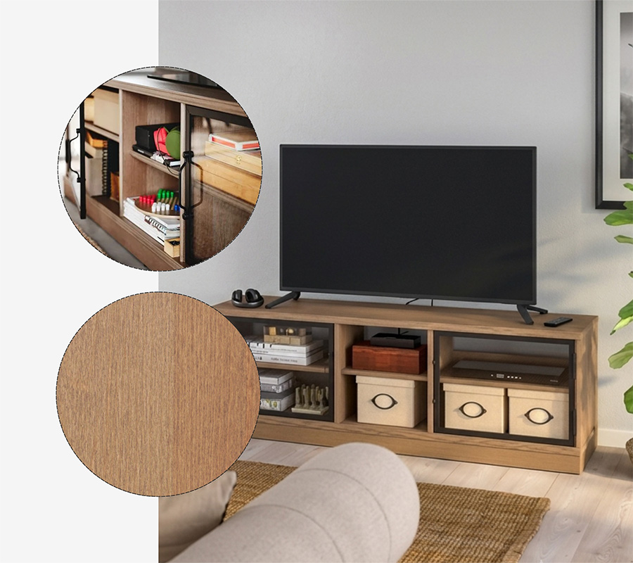 IKEA-lanesund kahverengi 161x47x55 cm tv sehpasi 50466553 02
