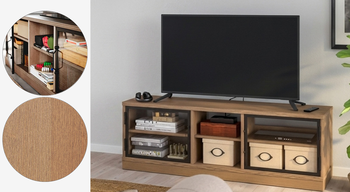 IKEA-lanesund kahverengi 161x47x55 cm tv sehpasi 50466553 03