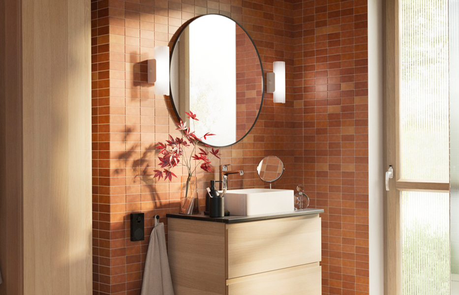 IKEA-lindbyn yuvarlak ayna