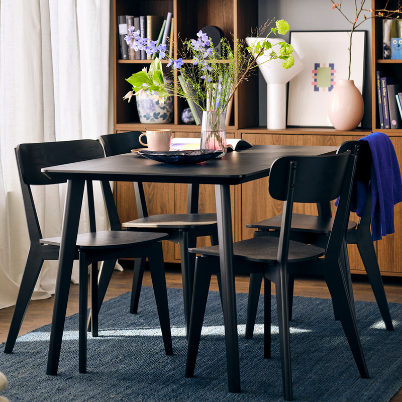 IKEA-lisabo siyah 4 kisilik mutfak masasi 80382439 01