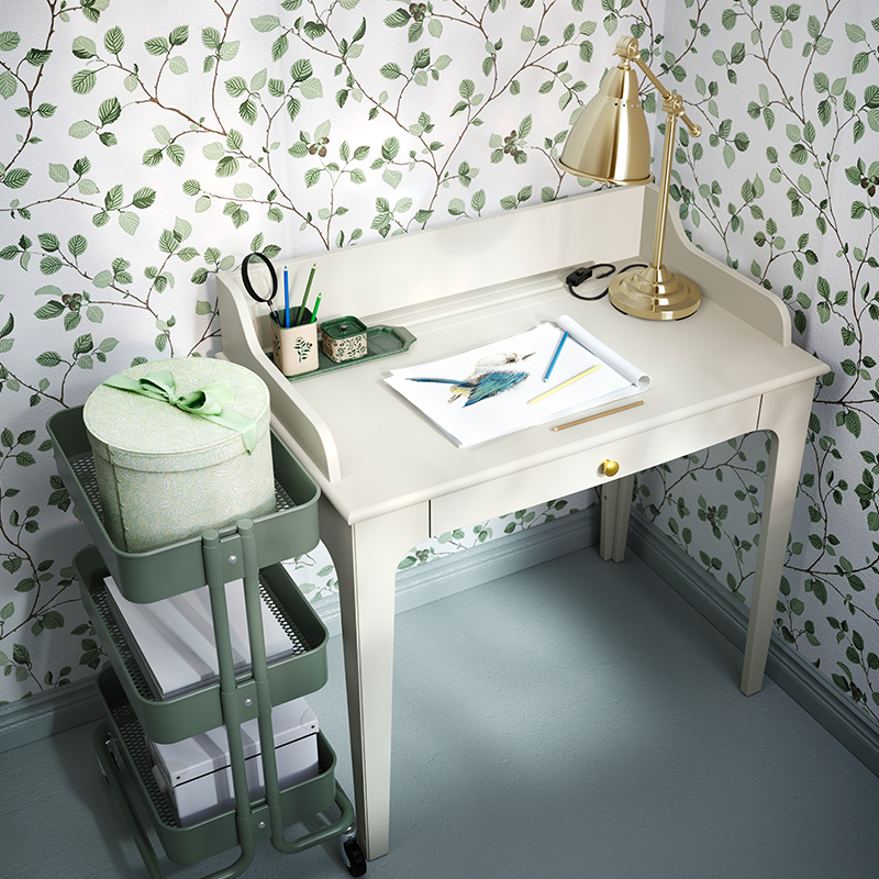 IKEA テーブルLOMMARP user_9140f158 LOMMARP/BJÖRKBERGET desk and storage combination and swivel