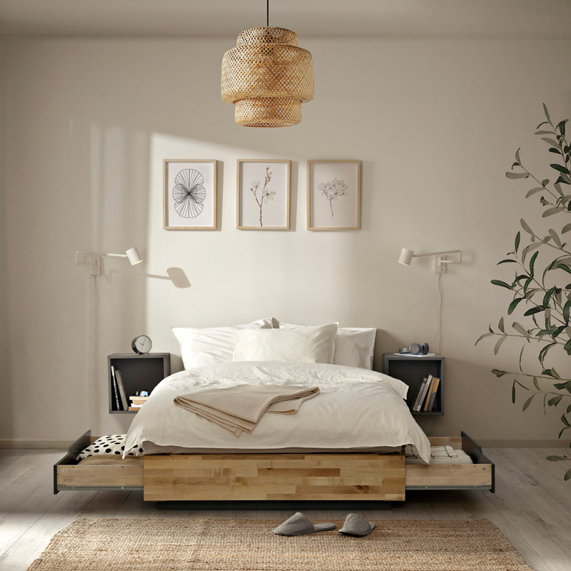 IKEA-mandal cift kisilik baza