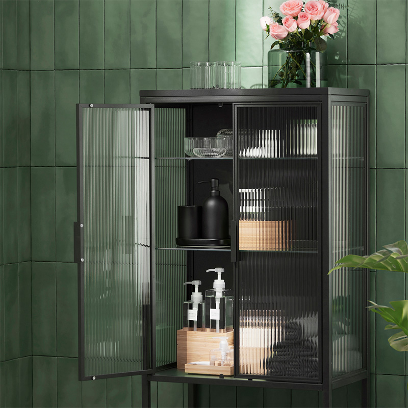 IKEA-mossjon antrasit sazli cam 60x34x146 cm vitrin 30564333 02