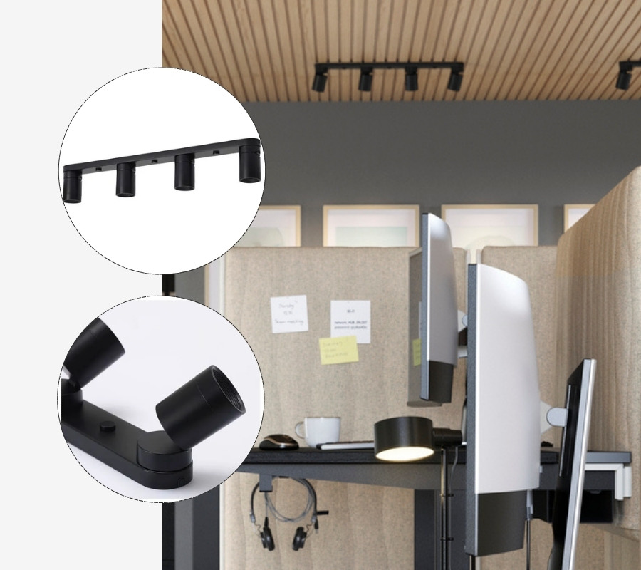 IKEA-nymane antrasit 73 cm spot lamba 80415086 02
