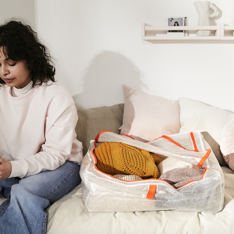 IKEA-parkla beyaz turuncu hurc