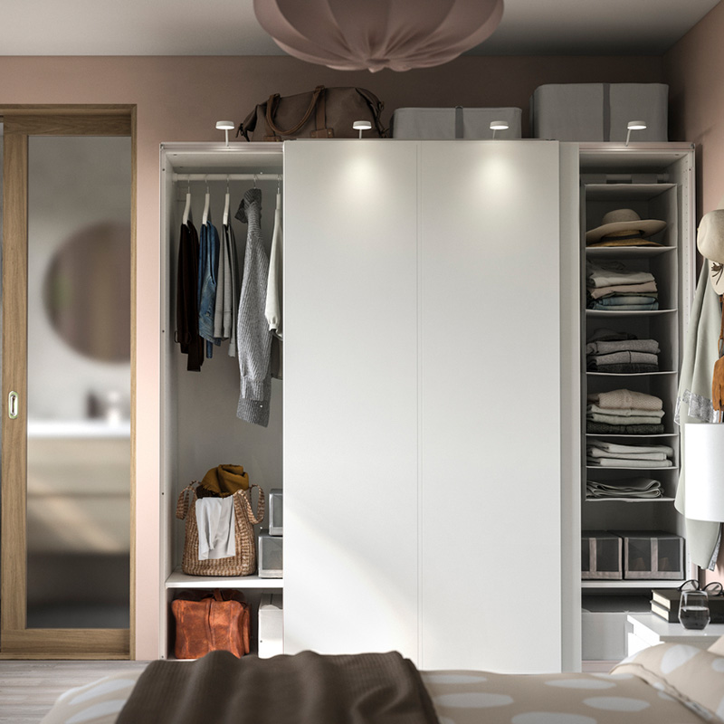 IKEA-pax hasvik beyaz 200x66x201 cm pax surgu kapakli gardirop 39503156