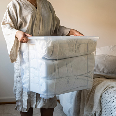 IKEA-samla seffaf 57x39x42 cm 65 lt kapakli kutu 99440774 01