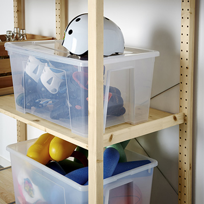 IKEA-samla seffaf 57x39x42 cm 65 lt kapakli kutu 99440774 02