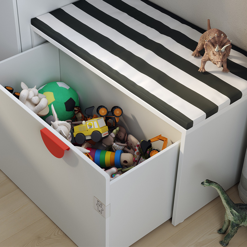IKEA-smastad beyaz 90x50x48 cm saklama unitesi bank 19389152