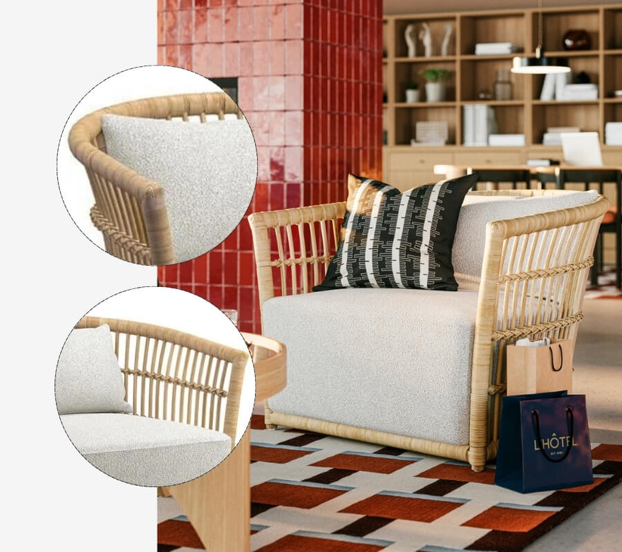 IKEA-stockholm 2025 djurmo gri beyaz rattan koltuk 79578263