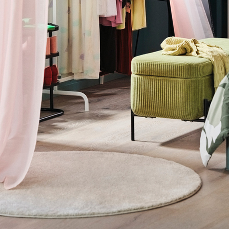 IKEA-stoense yuvarlak hali