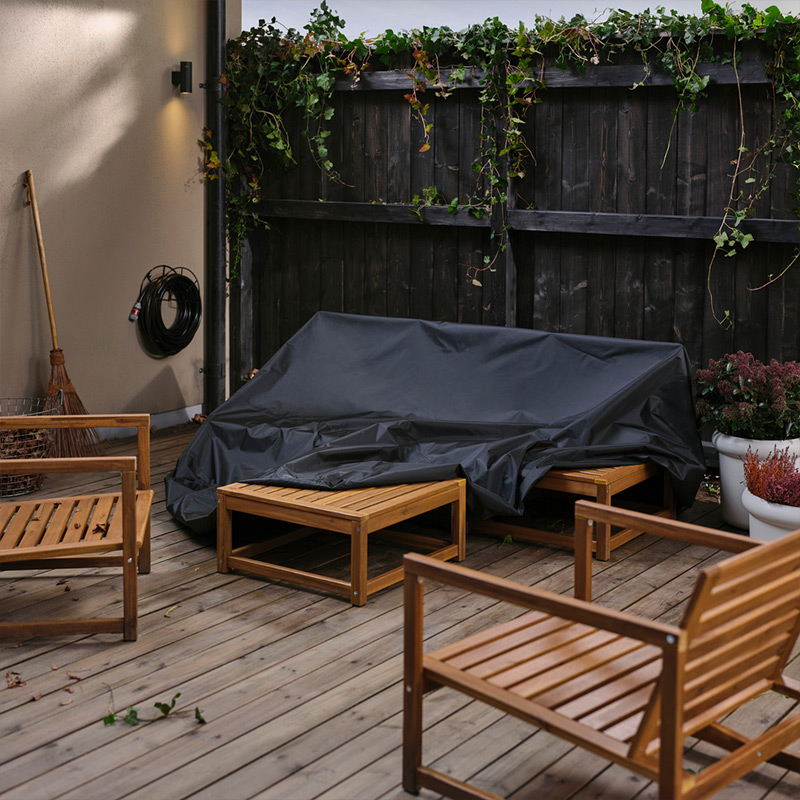 TOSTERÖ siyah 215x135 cm dış mekan mobilya kılıfı - 80292325 | IKEA