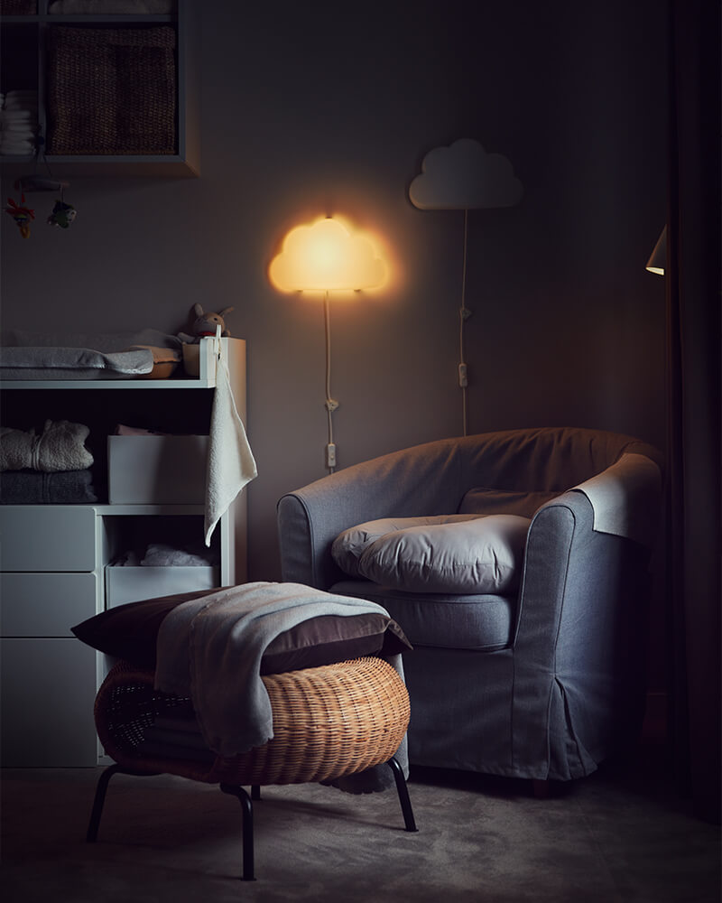 IKEA-upplyst beyaz cocuk duvar lambasi 01