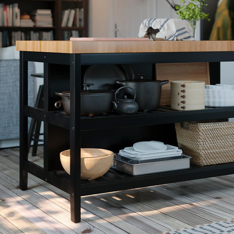 IKEA-vadholma siyah mese mutfak adasi 02