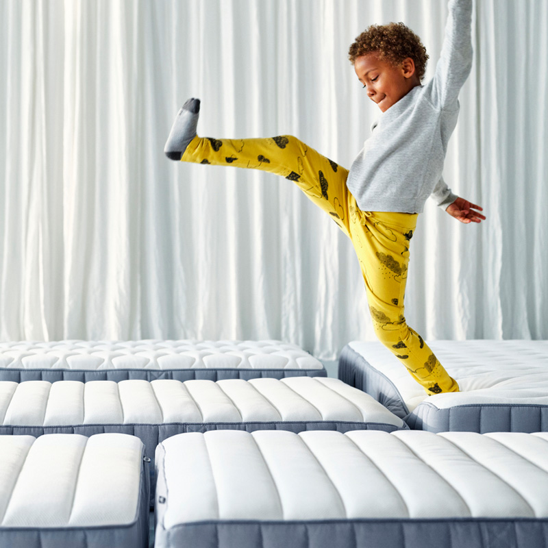 IKEA-valevag acik mavi tek kisilik yatak