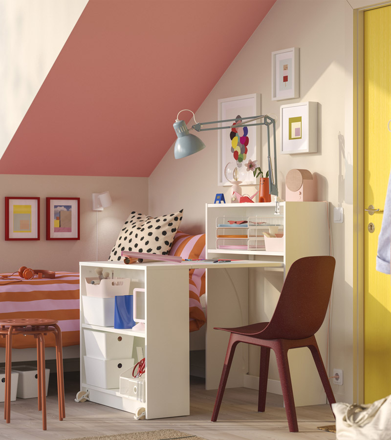 IKEA-billy beyaz calisma masali kitaplik