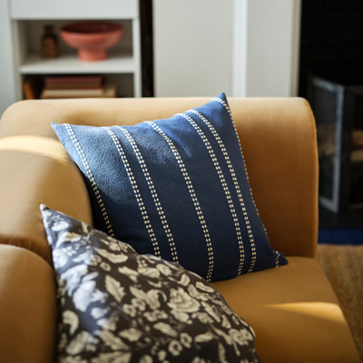 IKEA-krutbrannare mavi beyaz kirlent kilifi