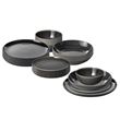 IKEA - GLADELIG, set of serveware, dark grey