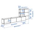 IKEA - BESTA, tv storage unit, White stained oak effect-brown, 300x42x114 cm