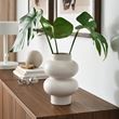 IKEA - PARLHAGG, stoneware plant vase, beige, 22 cm