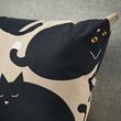 IKEA - SANDMOTT, lace pillow, beige/black, 35x50 cm