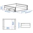 IKEA - MAXIMERA, mutfak çekmecesi, beyaz, 60x60 cm