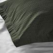 IKEA - LUKTVICKER, double quilt cover and 2 pillowcases, dark green, 240x220/50x60 cm