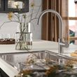 IKEA - SALLSJÖN, sink tap, metal color, 36 cm