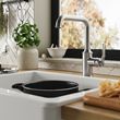 IKEA - TAKSJÖN, sink tap, metal color, 30 cm